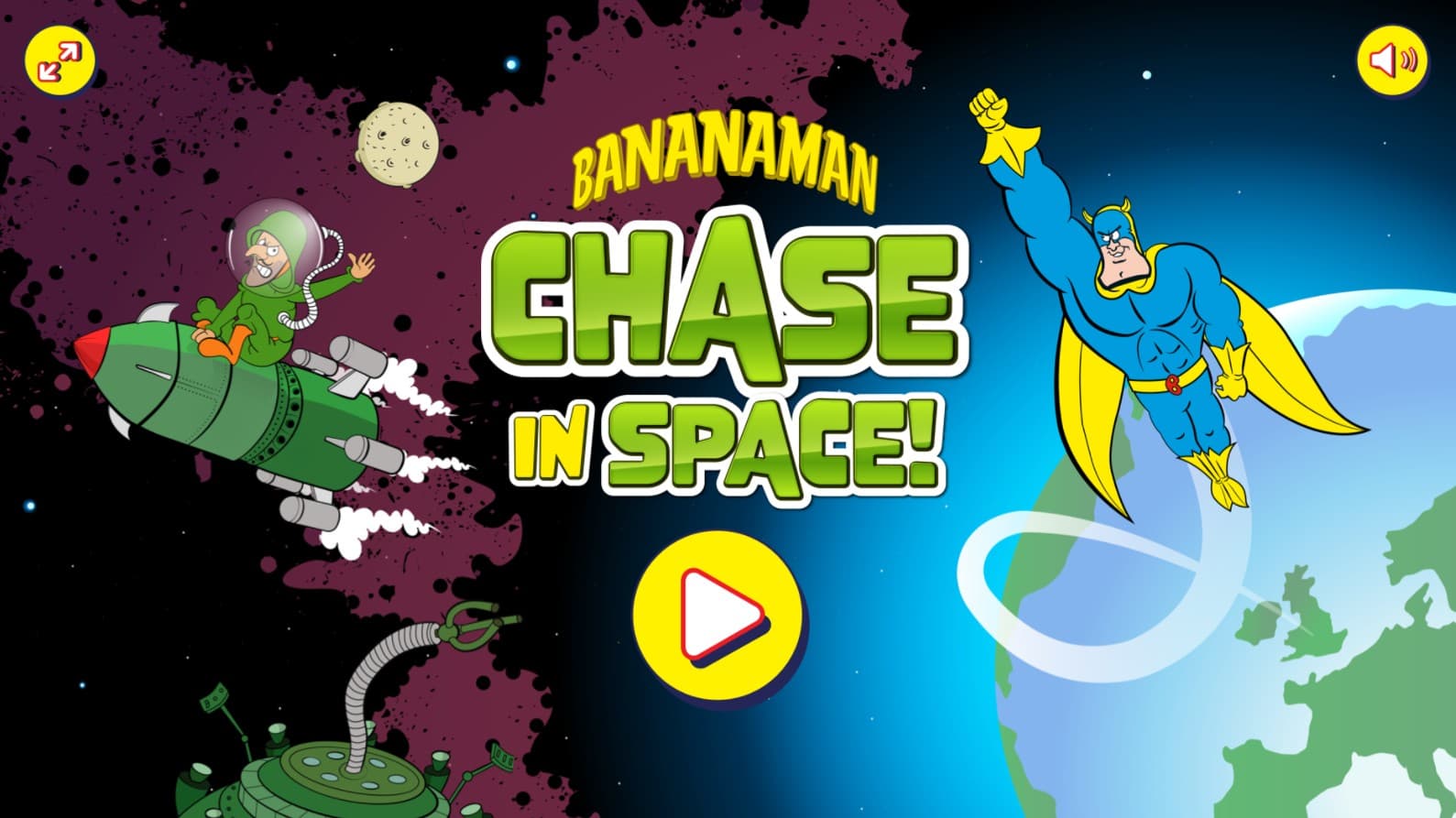 Bananaman Space Chase HTML5 Adventure: Super Pro Elite Challenge