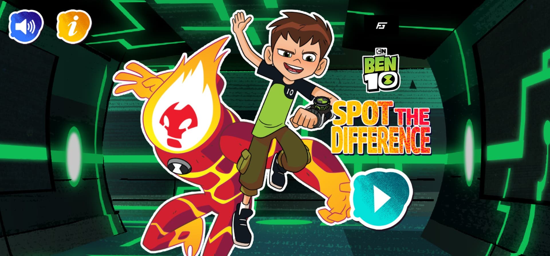 Ben 10 Spot the Difference - Play Free Cartoon Network Puzzle: Retro Pixel Adventure