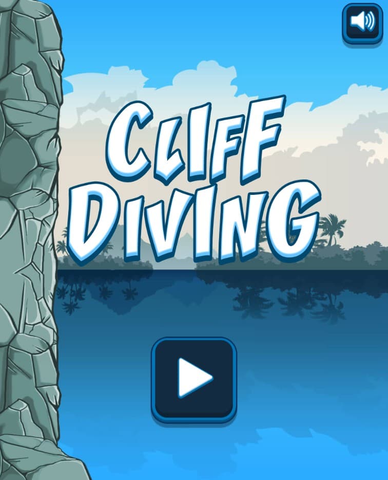 Cliff Diving HTML5 Summer Sports: Retro Pixel Adventure