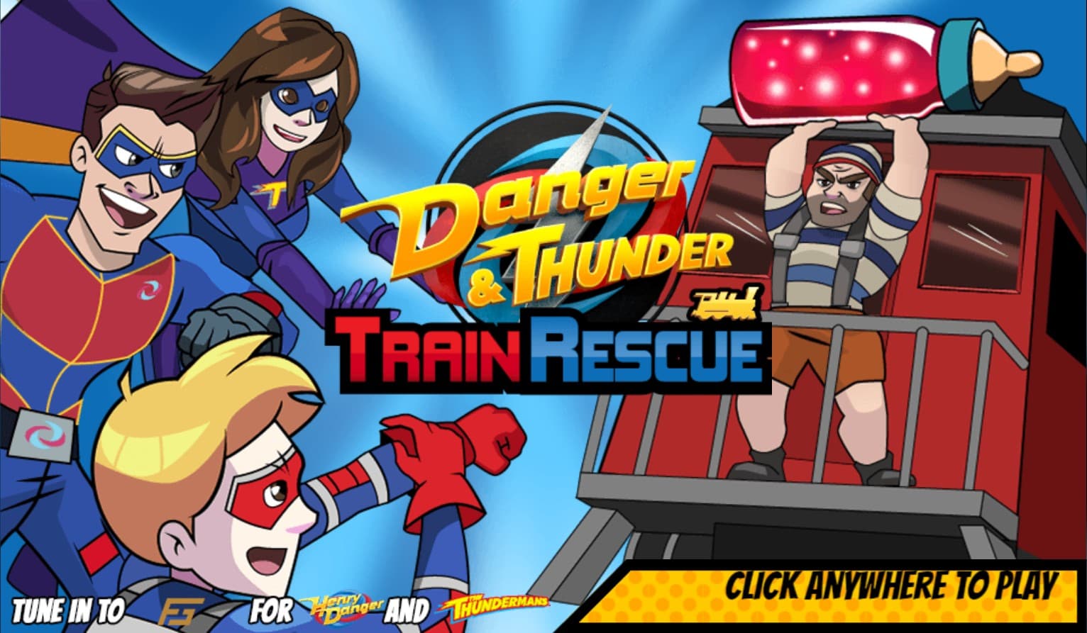 Danger & Thunder Train Rescue - Nickelodeon Superhero Adventure: Master Online Arena