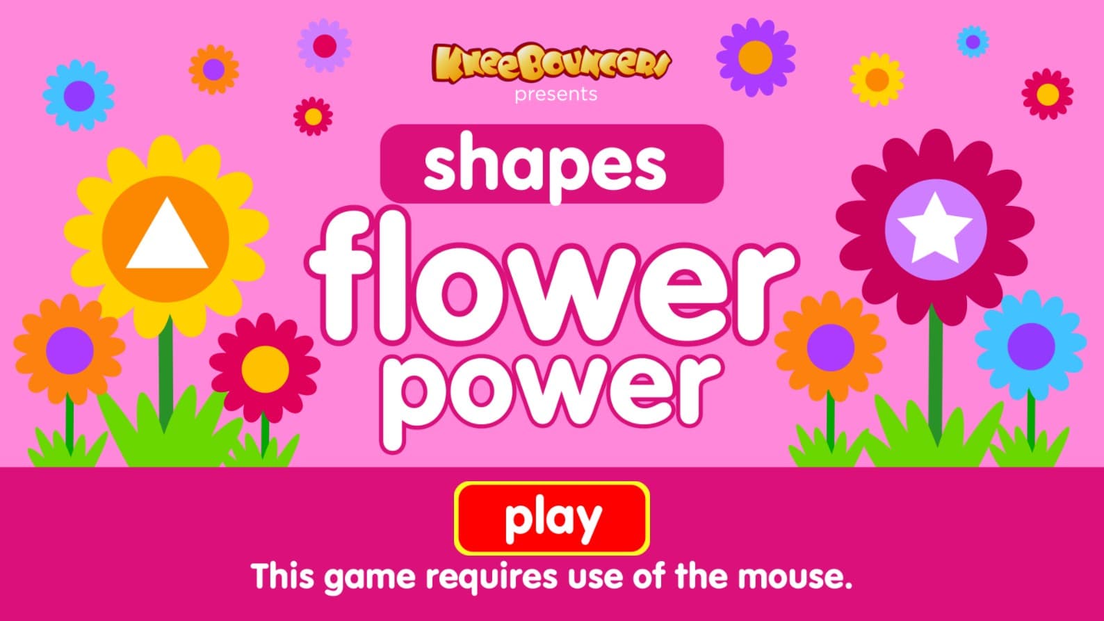 Flower Power Shapes KneeBouncers Educational: Retro Pixel Adventure