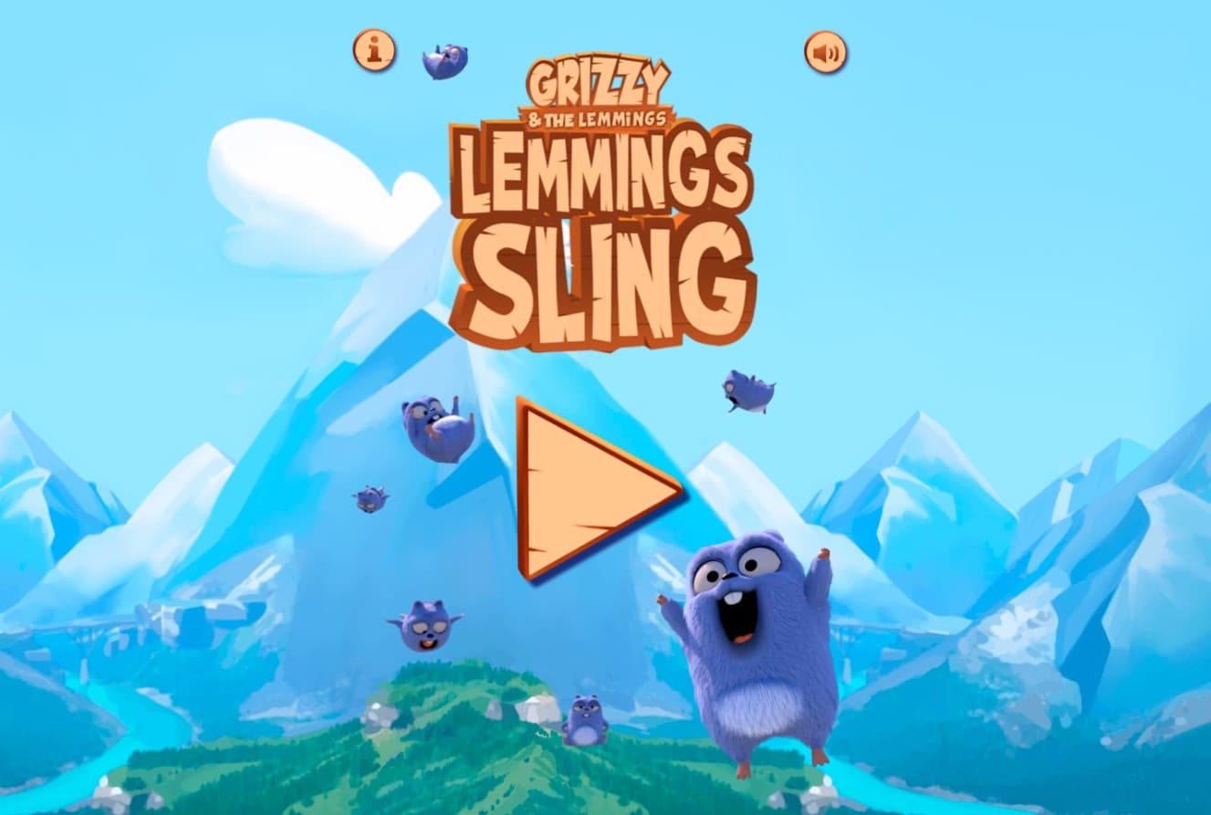 Grizzy and the Lemmings Lemmings Sling - Online Physics: Ultimate Skill Mastery