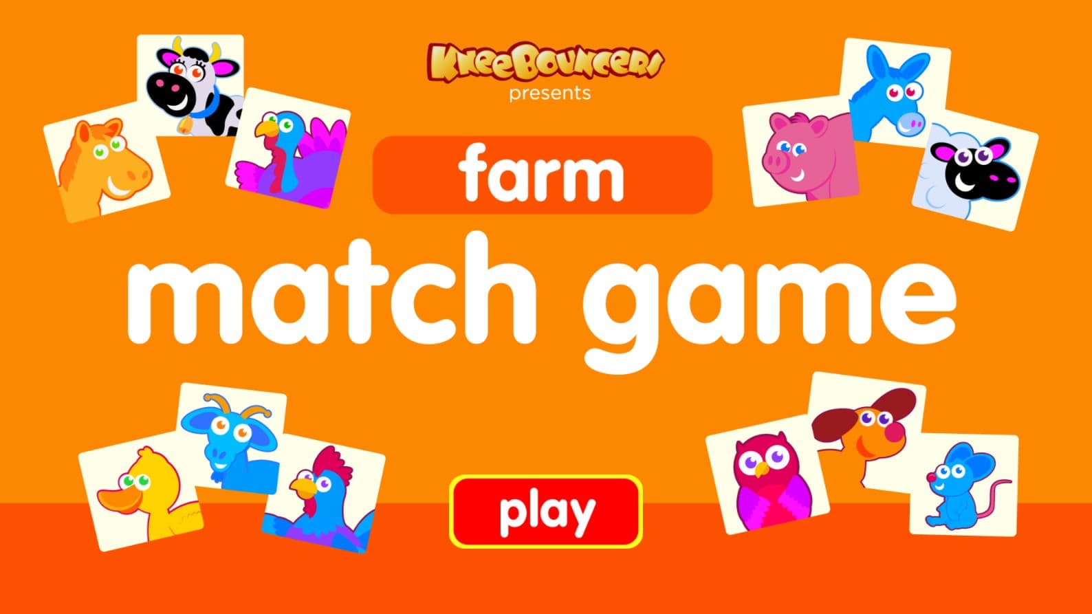 KneeBouncers Farm Match Game for Toddlers and Preschoolers: Master Online Arena