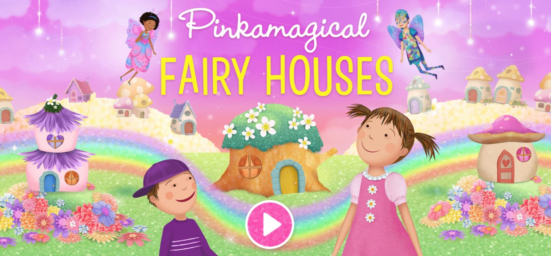 Pink Magical Fairy Houses - Enchanting Design: Mystic Realm Chronicles