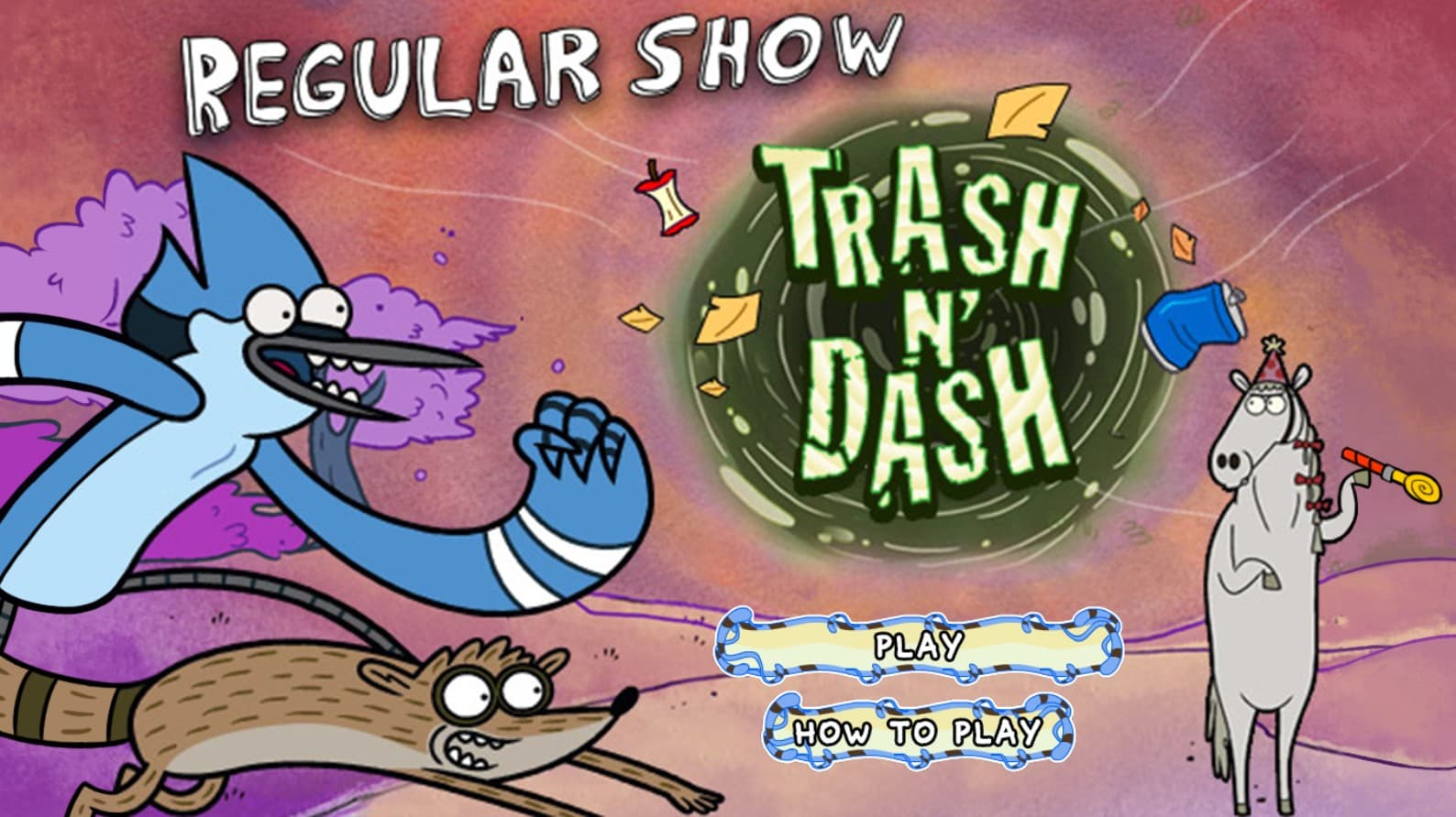 Regular Show Trash N Dash - Play Cartoon Network Online Games: The Brave Warrior Legend