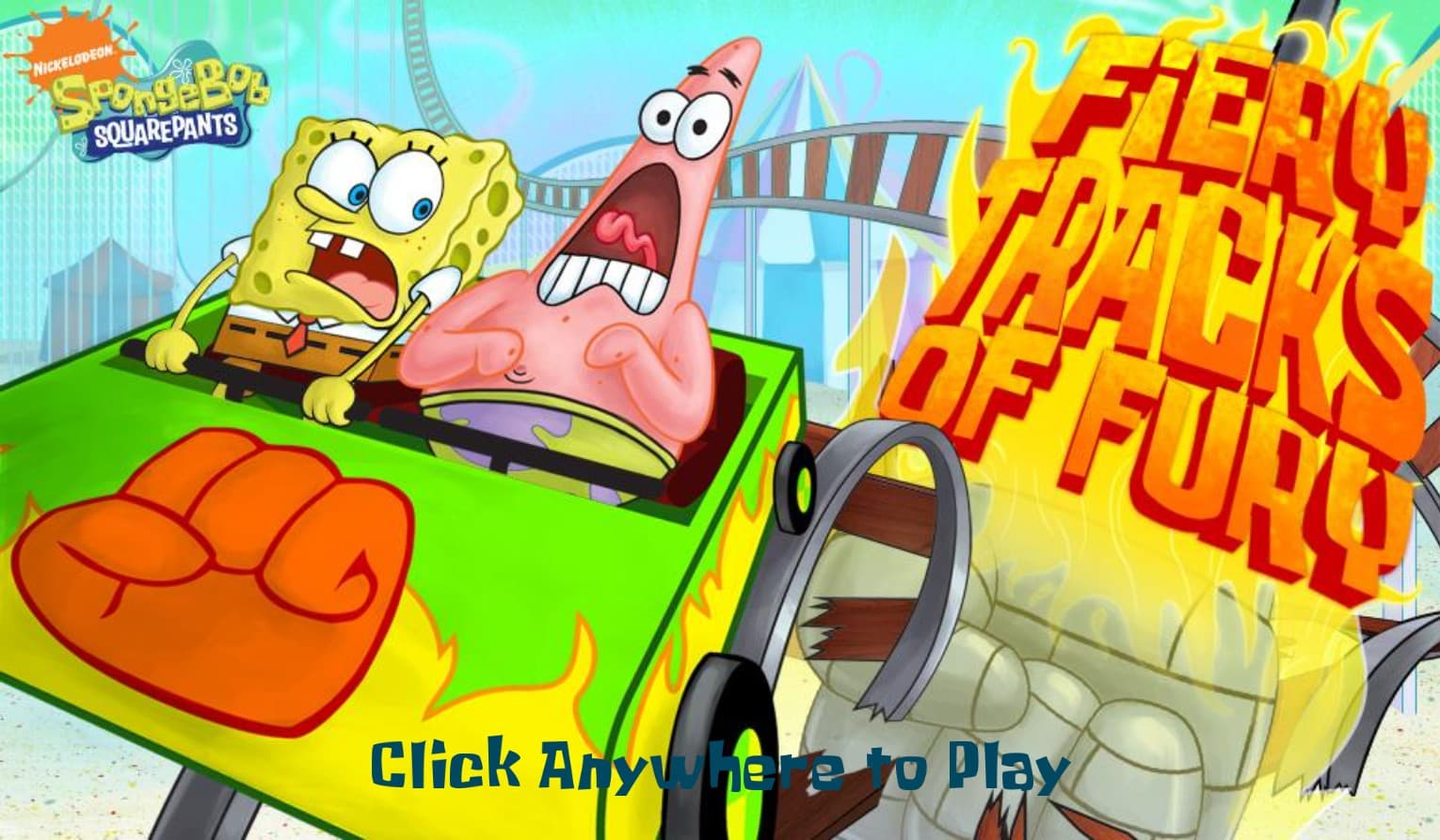 SpongeBob Fiery Tracks of Fury: Retro Pixel Adventure