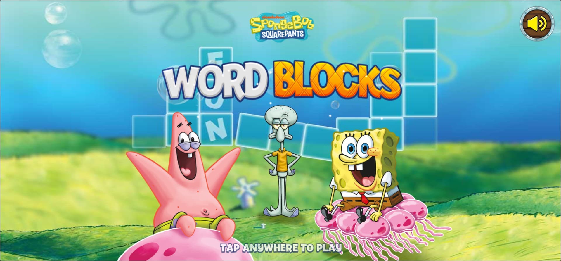 SpongeBob Word Blocks: Retro Pixel Adventure