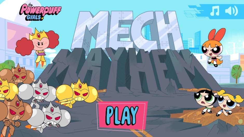 The Powerpuff Girls Mech Mayhem - Play Free: Cyber World Adventure